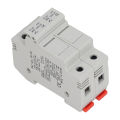 Photovoltaic Fuse Holder 2P PV Fuse Holder 15A ABS Housing 1000V DC for Combiner Box. 