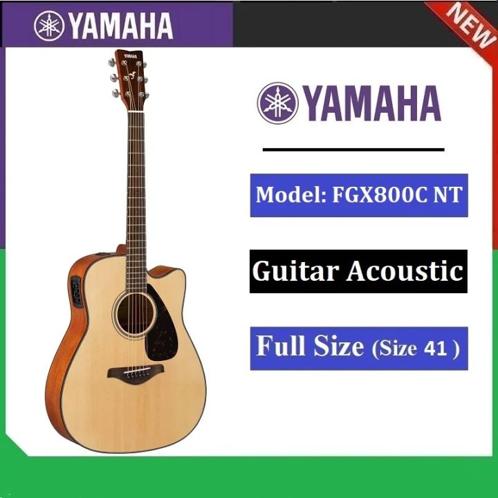 Yamaha%20FGX800C%20Solid%20Top%20Cutaway%20Acoustic-Electric%20Guitar,%20Dreadnought%20With%20Yamaha%20Gig%20Bag%20-%20Image%204