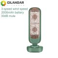 New retro double-leaf tower fan office desktop fan vertical portable rechargeable usb small fanUSB Fan. 