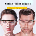 2 PACK Safety Goggles,Eyes Protection Goggles Protective Eyewear Safety Goggles Clear Anti-droplet/Anti-Scratch Safety Glasses, Transparent Frame Black Color. 