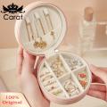 Carat Jewelry Box Zipper Closure Po ble Jewelry Display Travel Storage Box. 