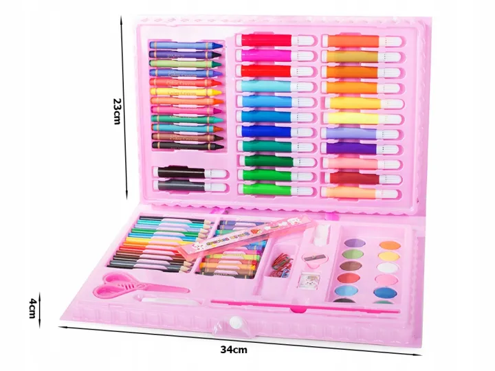 86%20Pcs/Box%20Kids%20Painting%20Drawing%20Art%20Set%20With%20Crayons%20Oil%20Pastels%20Watercolor%20Markers%20Colored%20Pencil%20Tools%20For%20Boys%20Girls%20Gift%20-%20Image%204