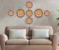 Dankotuwa Lotus Hue Orange 7 Pcs Wall Art. 