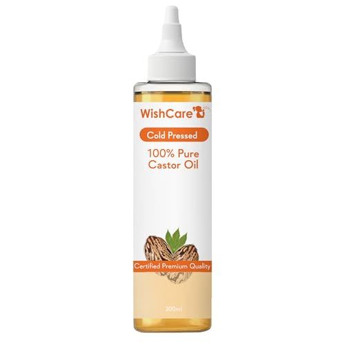 WishCare® Premium Cold Pressed Castor Oil - Pure & Virgin Grade - For Healthy Hair and Skin - 200 Ml(FROM INDIA)JEZ