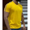 Yellow/Black/Navy/White/Red Color  Short Sleeve Men's T Shirt New Style Material  160GSM. 