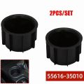 2 Piece Center Console Cup Holder Insert 55616-35010 Replacement for Toyota Fj Cruiser 2007 2008 2009 2010 2011 2012 2013 2014. 
