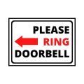 PLEASE RING DOORBELL - LEFT ARROW. 
