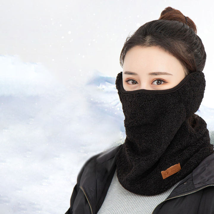 %E3%80%90SmartHorizon%E3%80%91Autumn%20Winter%20Women%20Warm%20Cap%20Outdoor%20Head%20Cover%20Thick%20Plush%20Teddy%20Wool%20Mask%20Ear%20Protection%20Face%20Bib%20Ski%20Cold%20Protection%20-%20Image%205