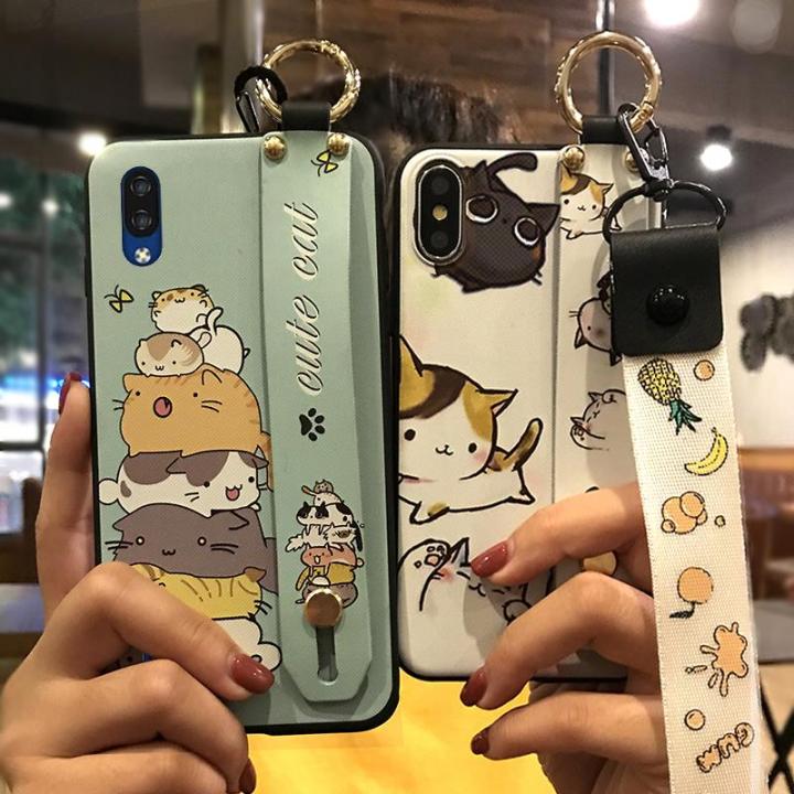 phone protector protective Phone Case For ZTE Blade A5 2020/A5 Lite Cute Cartoon Lanyard Kickstand phone case Waterproof