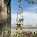 Crystal Wind Chime Hangings Pendant Gold Silver Series Star Moon Creative Home Aeolian Bell Windbell Decoration For Home Bedroom. 