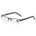 Blue Ray Half-frame Business Eyewear Presbyopic Eyeglasses Unisex Reading Glasses Men Women Metal Rack Spring Legs Anti. 