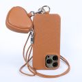 Crossbody Lanyard Genuine Leather Case For iPhone 16 Pro Max 15Pro 11 13 12 14Pro Cover Cases With Strap Leather Bag For Airpods. 
