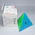 Professional Pro Pyramid Speed Cube Rubik Cube Sticker Less 3×3x3 Triangle Cube Puzzle Fidget Toy. 