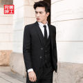 High Quality Suit Men's Korean Slim Top Coat Groomsman Bridegroom Wedding Business Professional Formal Wear Small Suit. 