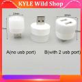 【ZOSR】KYLE Wild Shop Mini 2 Usb Port Plug Lamp Led Night Light 5V 1W Super Bright Eye Protection Book Reading For Computer Mobile Power Charging. 