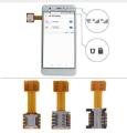 Hybrid Double Dual SIM Card Micro SD Adapter for Android Phone. 