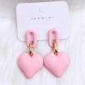 Lightweight Retro dangle earrings Eye-catching  Dainty Hypoallergenic Acrylic heart earrings Vintage  sweet earrings for Daily wear  Party accessories  Gift for her  Casual outfit  Wedding jewelry. 