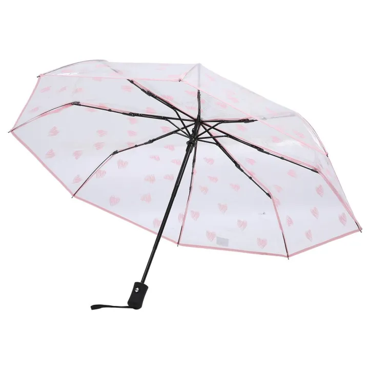 Fashionable%20Heart%20Pattern%20Portable%20Transparent%20Automatic%20Three%20Folds%20Folding%20Rain%20Umbrella%20-%20Image%203