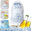 100 Count Ice Bags for Ice Machine, Heavy-Duty Reusable Ice Cube Bags, Ice Bags Freezer Keeper. 