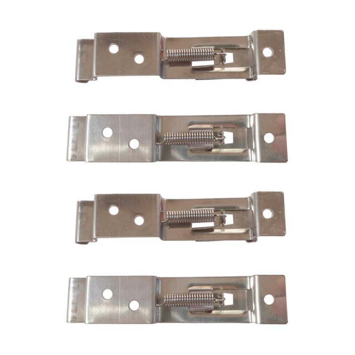 Sptrry4PCS Rectangular Car License Plate Spring Loaded Stainless Steel ...