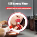 LED Makeup Mirror With Light Makeup Small Mirror Makeup Portable Pocket Small Round Mirror. 