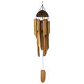Bamboo Wind Chimes Big Bell Tube Coconut Wood Handmade Indoor And Outdoor Wall Hanging Wind Chime Decorations. 
