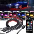 LED Under Car Strip Light Car Underglow Lamp RGB Flowing Color Under Car Tube Decorative Atmosphere Light. 