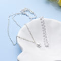 Elegant Imitation Pearl Choker Necklace- Clavicle Double Layer Chain Fashion Necklace-Women Wedding Jewelry Collar. 