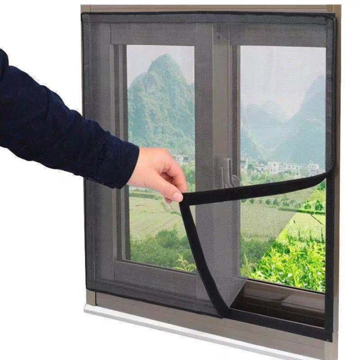 Indoor Inset Screen Window Mesh Customize Door Anti Mosquito Net Window Screen Mesh Self-Adhesive Invisible Screen Window
