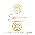 Metal Arm Cuff Upper Arm Bracelet Band for Women Gold Silver Color Armlet Spiral Armband Adjustable Arm Cuff Bangle T8NB. 