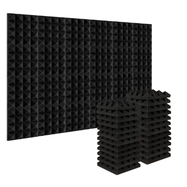 24Pcs 25X25X5Cm Studio Acoustic Soundproof Foam Pyramid Noise ...