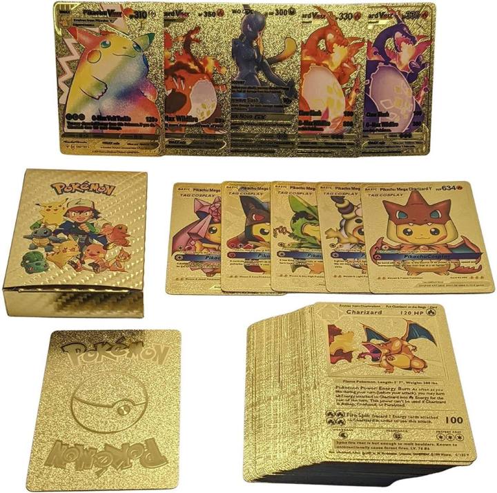 55%20PCS/Set%20Rainbow%20Pok%C3%A9mon%20Cards%20Pokemon%20Board%20Collection%20Game%20Cards%20Pikachu%20Cards%20Gift%20for%20Boys%20Golden/Sillver/Black%20Color%20Pok%C3%A9mon%20Cards%20-%20Image%203