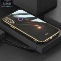 AnDyH New Straight Edge Plating Phone case for Huawei Y6P Y8P 2020 Luxury Fashion Plating Silicone Phone Cover with Free lanyard. 