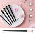 1Pairs Alloy Chopsticks Cherry Blossom Anti-slip Sushi Stick Chopsticks Reusable Dumpling Noodle Chopstick Kitchen Tableware. 