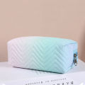 Gradient Color Makeup Bag For Women Zipper Velvet Cosmetic Bag Pouch Travel Large Female Make Up Pouch Necessaries. 