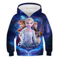 Frozen Hoodies Boys Kids Girls Sweaters Cartoon 3D Print Elsa Anna Hoodie Cool Baby Costume Long Sleeve Sweatshirt. 