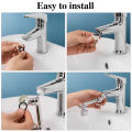 1080° Large-Angle Rotating Splash Filter Faucet Aerator Universal Kitchen Sink Faucet Extender 2Flow Saving Water Tap Nozzle. 