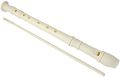 Plastic Musical Instrument 6 Holes Flute Flageolet White. 