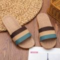 【ZOSR】Summer Linen Women'S Slippers Flat Sandals Home Color EVA Lightweight Shoes For Women Casual Slippers Free Shipping. 