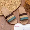 【ZOSR】Summer Linen Women'S Slippers Flat Sandals Home Color EVA Lightweight Shoes For Women Casual Slippers Free Shipping. 