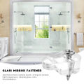 20 pcs Glass Wardrobe Clamp Mirror Clips Holder Fixing Plastic Cabinet Door Window Square Channel Retainer Grid. 