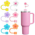 【Bestseller Alert】 Flower Straw Cover Caps Straw Tips Lid 10mm Reusable Dust-Proof Straw Topper For Stanleys Cup Party Decor. 