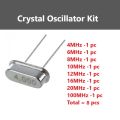 8 pcs of Crystal Oscillator Assortment Kit. 