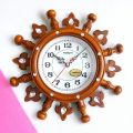 Saikon Quartz Clock wood colour Analog Ship Wall Clock s-917 made In India 30cm x 14cm. 