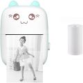 Small Portable Wireless Thermal Photo Printer Pocket Student Mini Bluetooth printer portable Label Printer cat printer. 