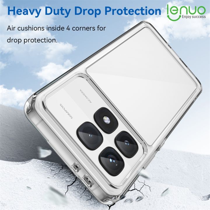 Lenuo For Xiaomi 14T Xiaomi 14T Pro Back Cover Coque Fundas Hard Translucent Clear Phone Case