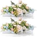 Clear Rectangular Acrylic Vase 18 Holes, 17.72 Inch Rectangular Flower Box for Wedding Table Centerpieces, New Modern Table Flower Arrangement Decoration Vase, Home and Wedding Decor, Floral Decoration Vase Festival Wedding Flower Arrangement Vase. 