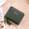 Coin purse Stylish Solid color Zipper hasp Leather wallet Candy color Compact Vintage wallet for Daily use Travel Parties Girls night out Gift for ladies. 