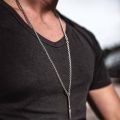 Stainless Steel Chain Necklace for men kwentas for men Fashion Women Gold Black Barb Chain Necklace Spear Pendant Jewelry Gift kwintas pang lalaki uso ngayon. 