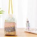 03 Pcs/Set Portable Shoe Storage Organizer Travel Storage Bag Waterproof Transparent Plastic Storage Bag Drawstring Eco Bags Cosmetic Bags. 